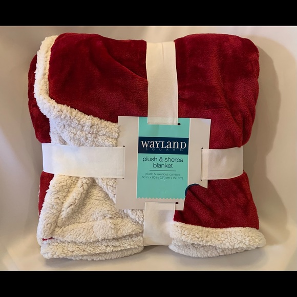 Wayland Square Other - NEW! WAYLAND SQUARE Plush & Sherpa Blanket 50” X 60” ~ NEW